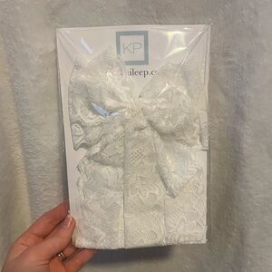 White Oversized Vintage Lace Bow Hair Barrette for Girls